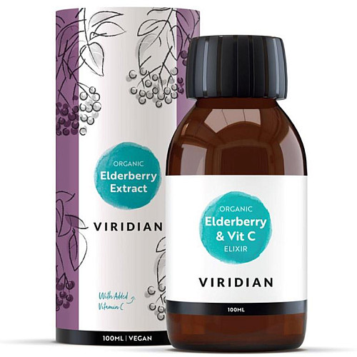 Viridian Elderberry Extract + Vitamin C 100 ml Organic (Bezinkový extrakt)