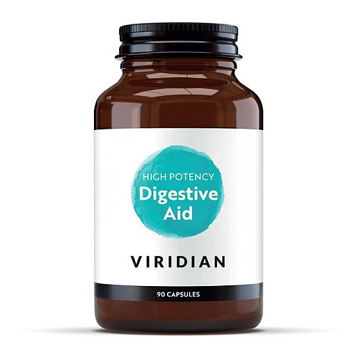 Viridian High potency digestive aid 90 kapslí (enzymy, betain, zázvor a máta)