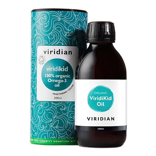 Viridian ViridiKid omega 3 oil 200 ml Organic (bio omega 3 pro děti)