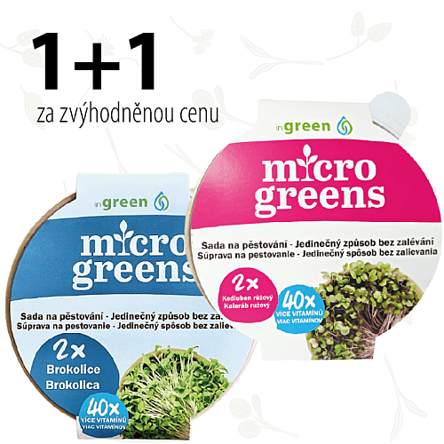 1 + 1 inGreen Microgreens BROKOLICE + KEDLUBNA