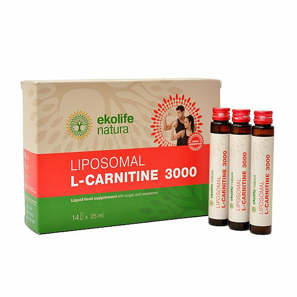 EKOLIFE NATURA Ekolife Natura Liposomal L-Carnitine 3000 mg 14 x 25 ml