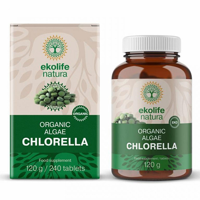 EKOLIFE NATURA Ekolife Natura Algae Chlorella Organic 240 tablet (Bio řasa chlorella)