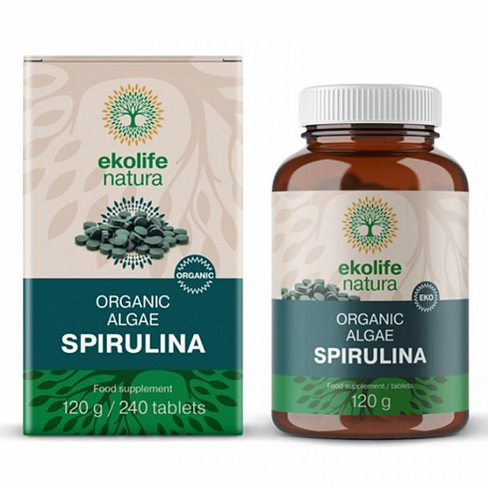 EKOLIFE NATURA Ekolife Natura Algae Spirulina Organic 240 tablet (Bio řasa spirullina)