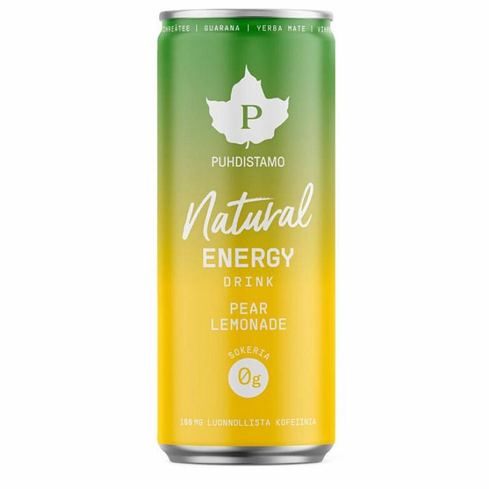 Puhdistamo PUHDISTAMO NATURAL ENERGY DRINK 330ML PEAR LEMONADE