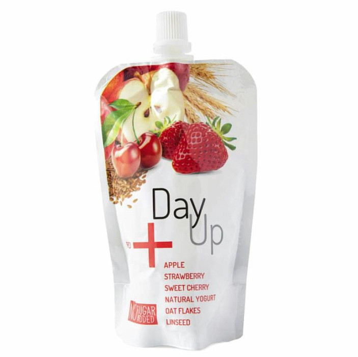 Day up Day up Dezert ovocný jablko, jahoda, třešeň s jogurtem a cereáliemi 120 g