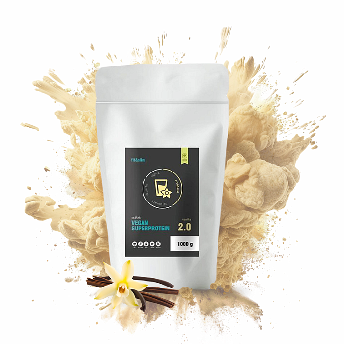 Balíček zdraví SUPERPROTEIN 2.0 SE SUPERFOODS (MACA, GOJI, ACAI) 1000 G VANILKA