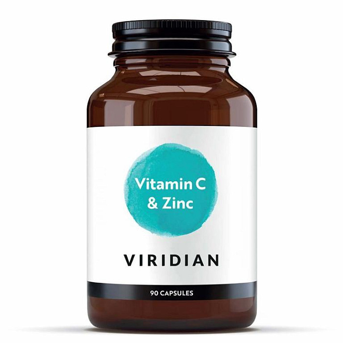 VIRIDIAN NUTRITION Viridian Vitamin C 500 mg + Zinc 90 kapslí