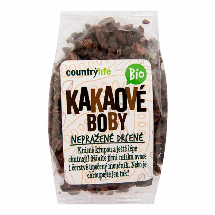 CountryLife COUNTRY LIFE BIO KAKAOVÉ BOBY NEPRAŽENÉ DRCENÉ 100 G