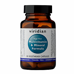 VIRIDIAN NUTRITION Viridian High Five Multivitamin &amp; Mineral Formula 30 kapslí