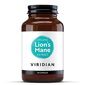 Viridian Lions Mane Extract 30 kapslí Organic